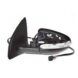 Retroviseur VW GOLF VI 2008- - Electrique - Degivrage - Aspherique - Lampe - Retrac -Clignotant - Sans Coiffe - Gauche